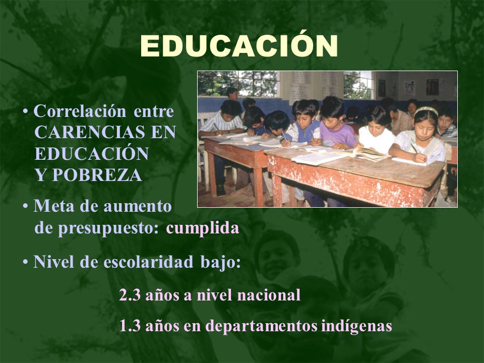EDUCACIÓN Correlación entre CARENCIAS EN EDUCACIÓN Y POBREZA