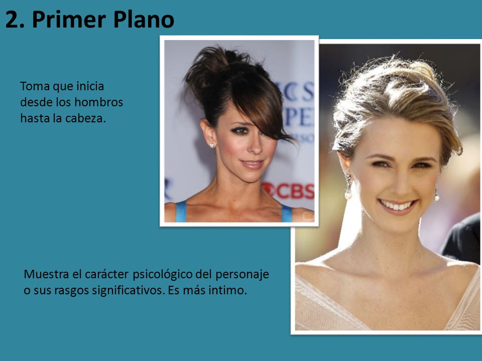 2. Primer Plano Toma que inicia desde los hombros hasta la cabeza.