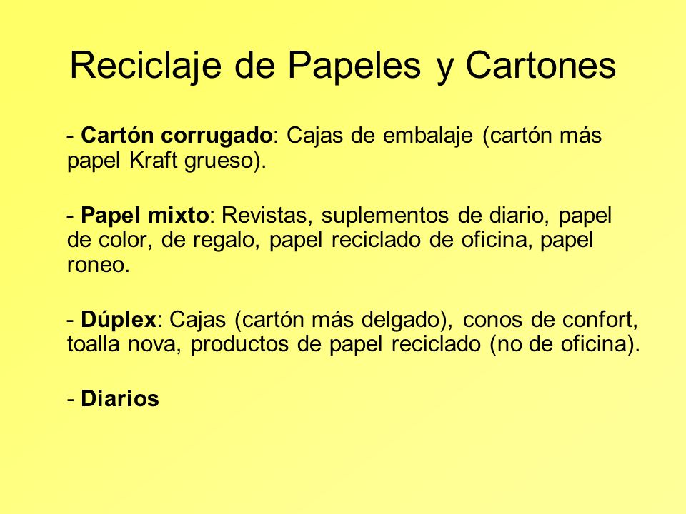 Reciclaje de Papeles y Cartones