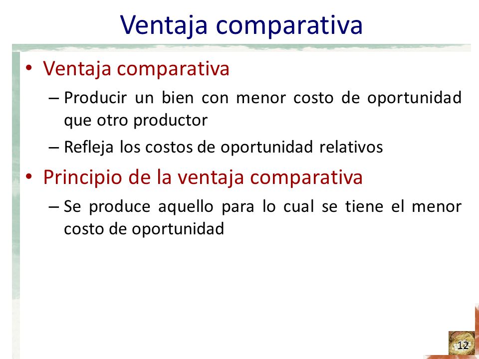 Ventaja comparativa Ventaja comparativa
