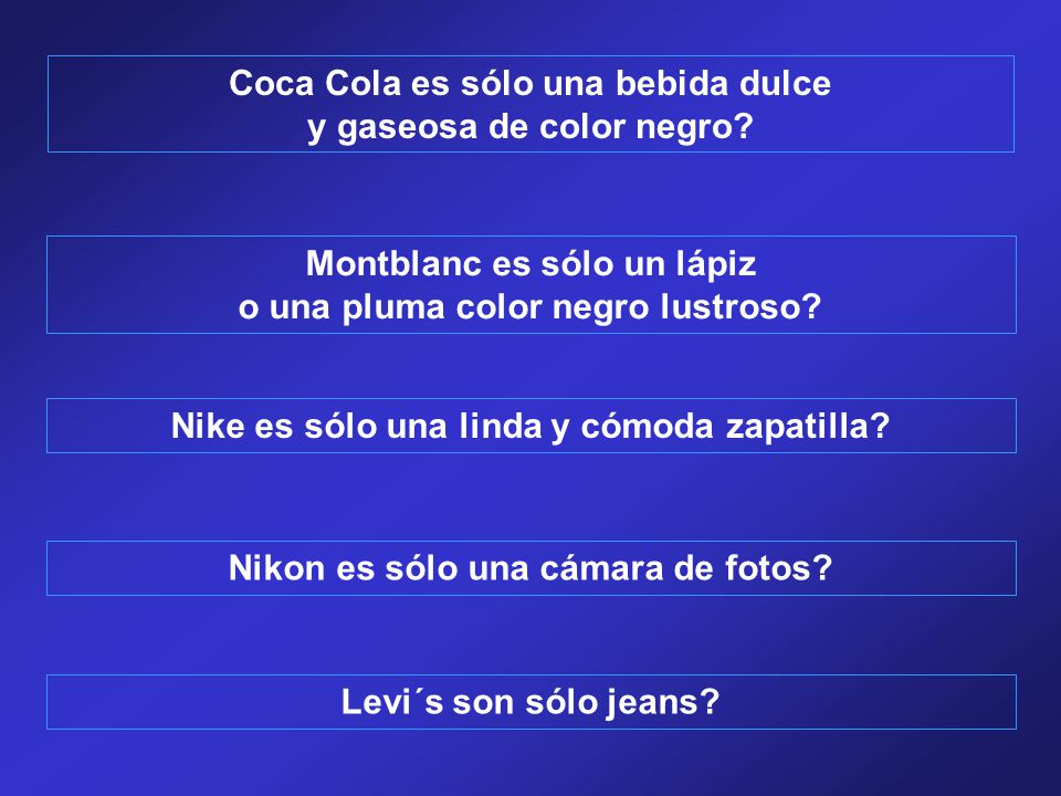 Coca Cola es sólo una bebida dulce y gaseosa de color negro