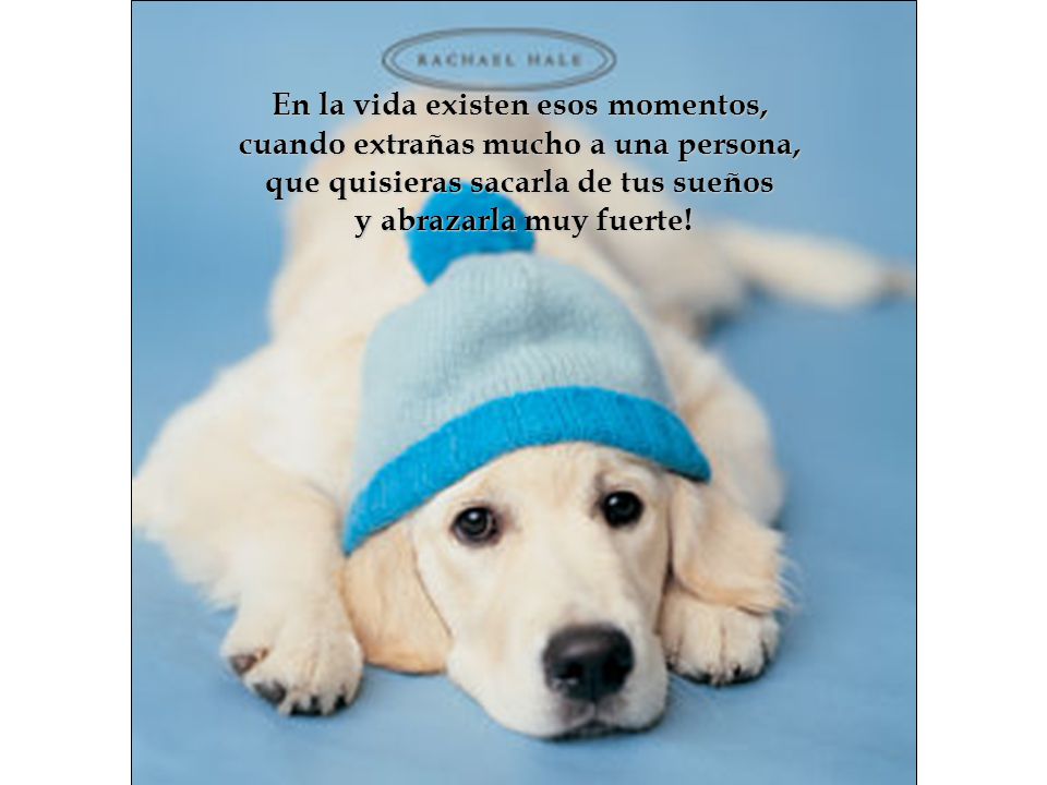 En la vida existen esos momentos, cuando extrañas mucho a una persona,