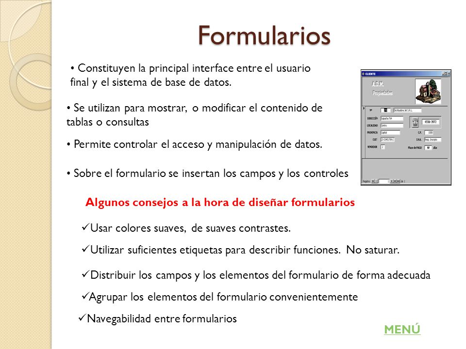 Algunos consejos a la hora de diseñar formularios