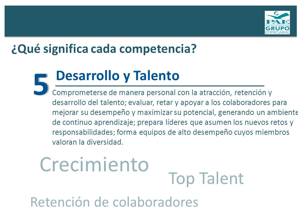5 Crecimiento Top Talent Desarrollo y Talento