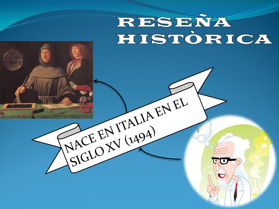 RESEÑA HISTÒRICA NACE EN ITALIA EN EL SIGLO XV (1494)