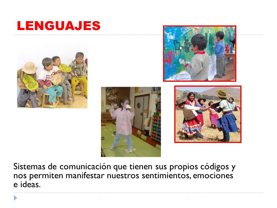 LENGUAJES Sistemas de comunicación que tienen sus propios códigos y nos permiten manifestar nuestros sentimientos, emociones e ideas.