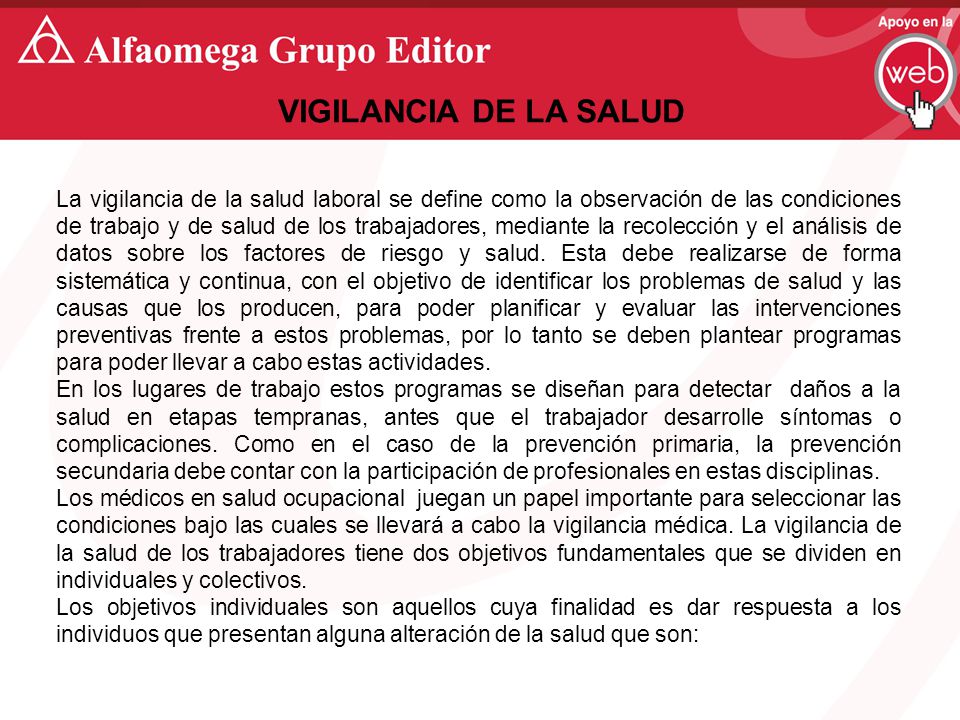 VIGILANCIA DE LA SALUD