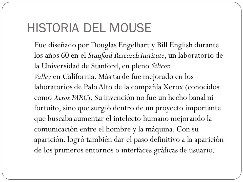 HISTORIA DEL MOUSE