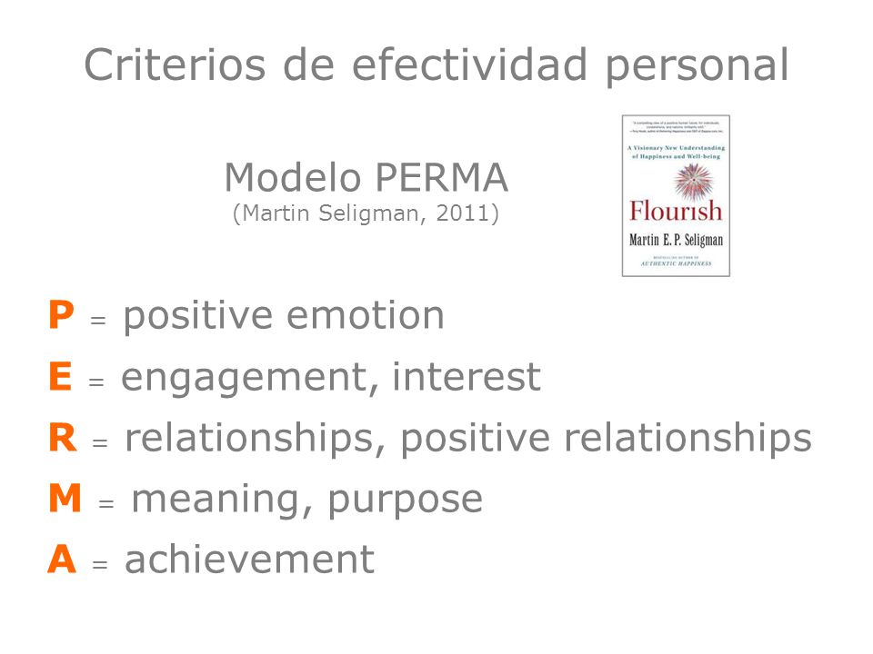 Criterios de efectividad personal