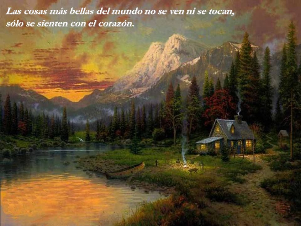 Las cosas más bellas del mundo no se ven ni se tocan,
