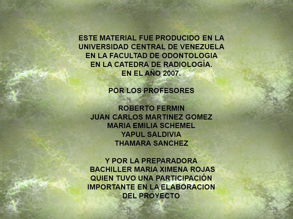 ESTE MATERIAL FUE PRODUCIDO EN LA UNIVERSIDAD CENTRAL DE VENEZUELA