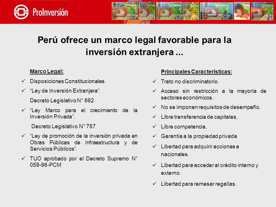 Perú ofrece un marco legal favorable para la inversión extranjera ...