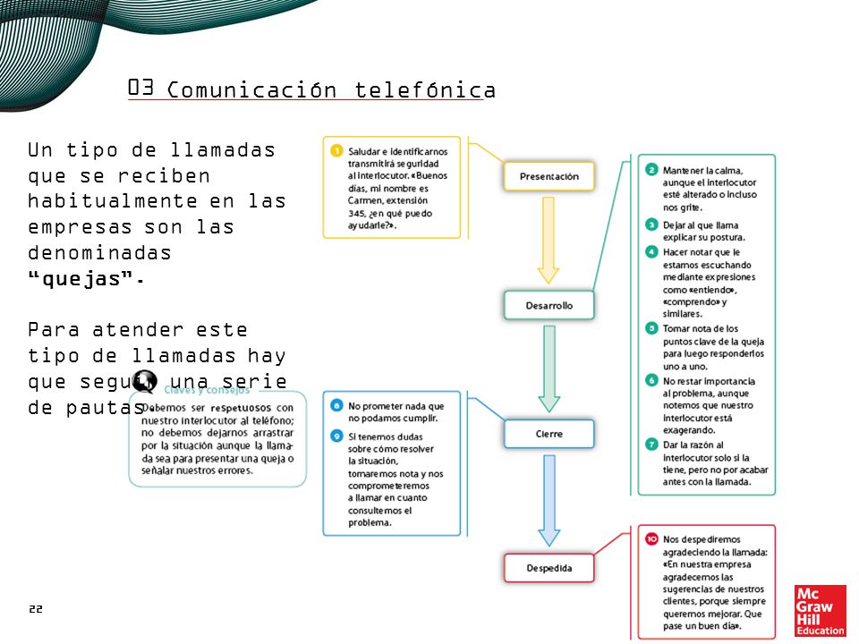 03 Las barreras que se dan en la comunicación telefónica necesitan ser identificadas para ser controladas y evitadas.