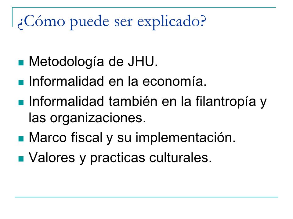 ¿Cómo puede ser explicado