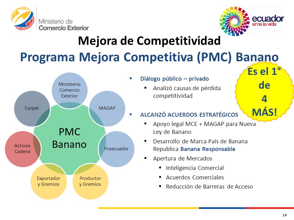 Mejora de Competitividad Programa Mejora Competitiva (PMC) Banano