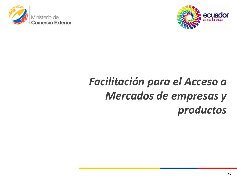 Facilitación para el Acceso a Mercados de empresas y productos