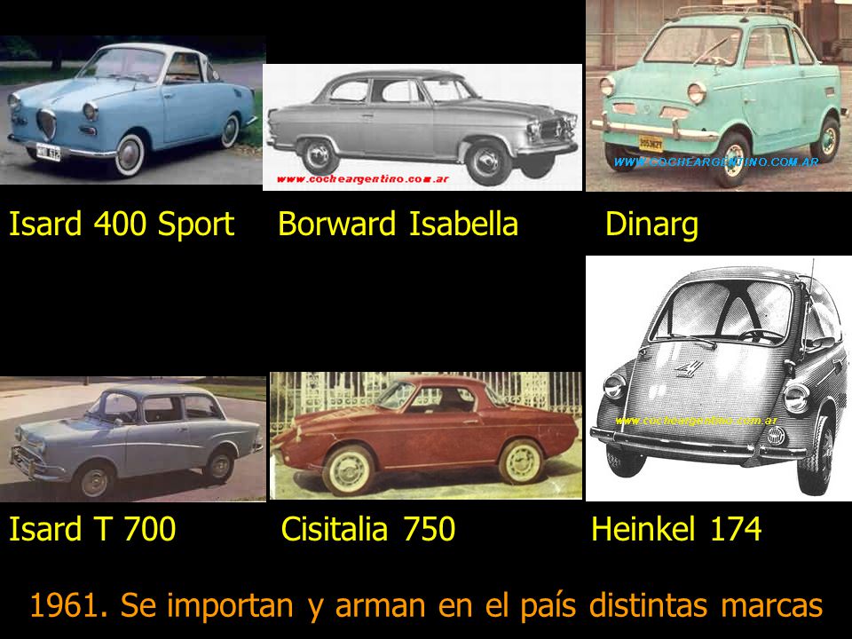 1961. Se importan y arman en el país distintas marcas