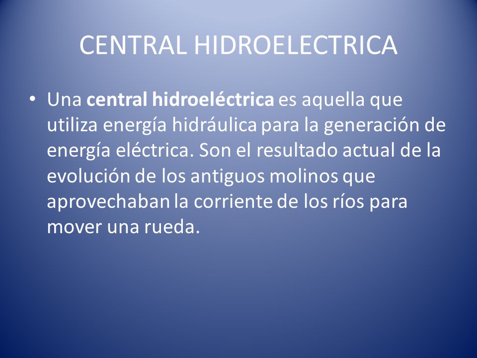 CENTRAL HIDROELECTRICA