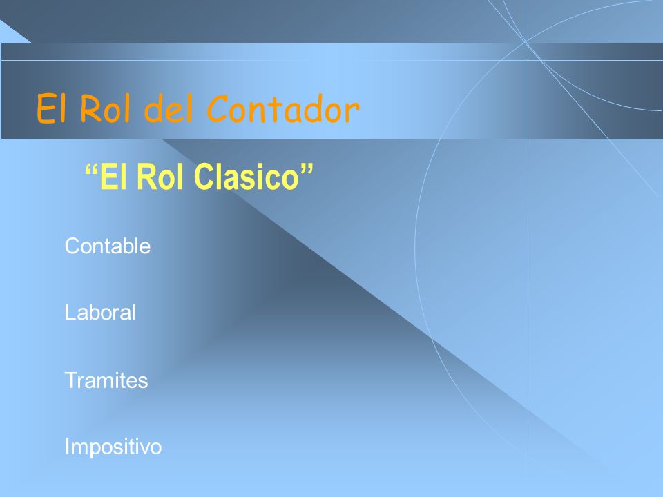 El Rol del Contador El Rol Clasico Contable Laboral Tramites