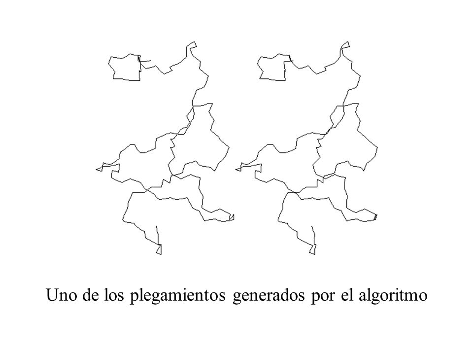 Uno de los plegamientos generados por el algoritmo