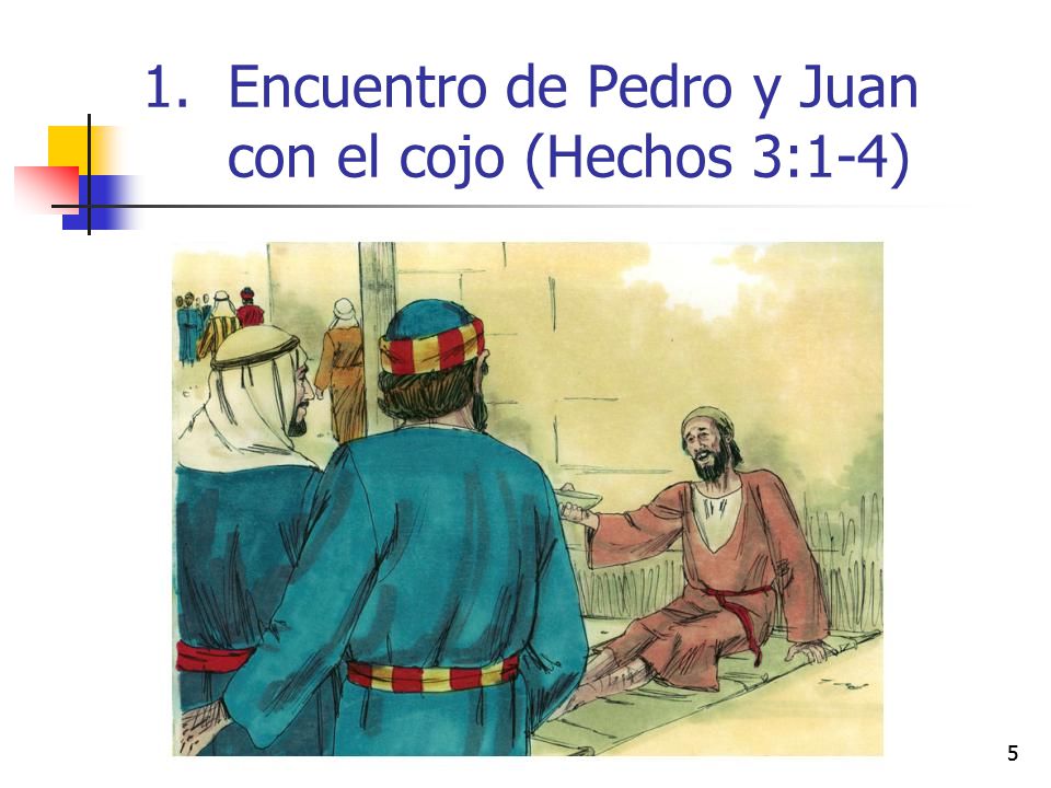 Encuentro de Pedro y Juan con el cojo (Hechos 3:1-4)