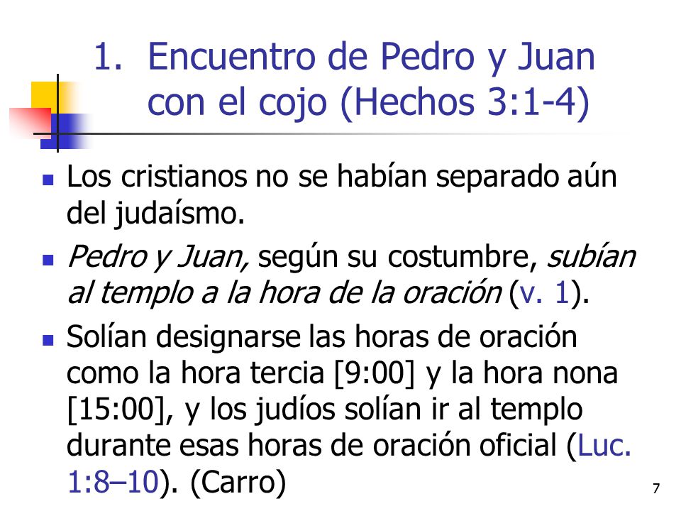 Encuentro de Pedro y Juan con el cojo (Hechos 3:1-4)