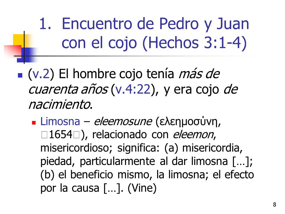 Encuentro de Pedro y Juan con el cojo (Hechos 3:1-4)