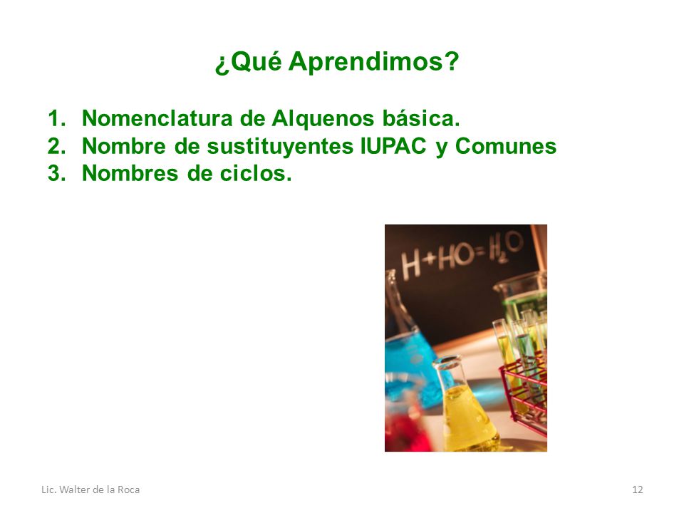 ¿Qué Aprendimos Nomenclatura de Alquenos básica.