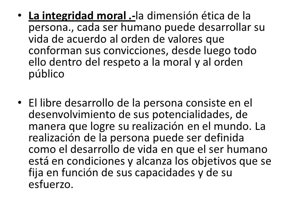 La integridad moral. -la dimensión ética de la persona