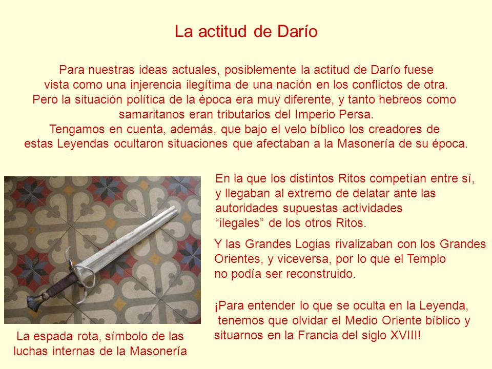 La actitud de Darío Para nuestras ideas actuales, posiblemente la actitud de Darío fuese.
