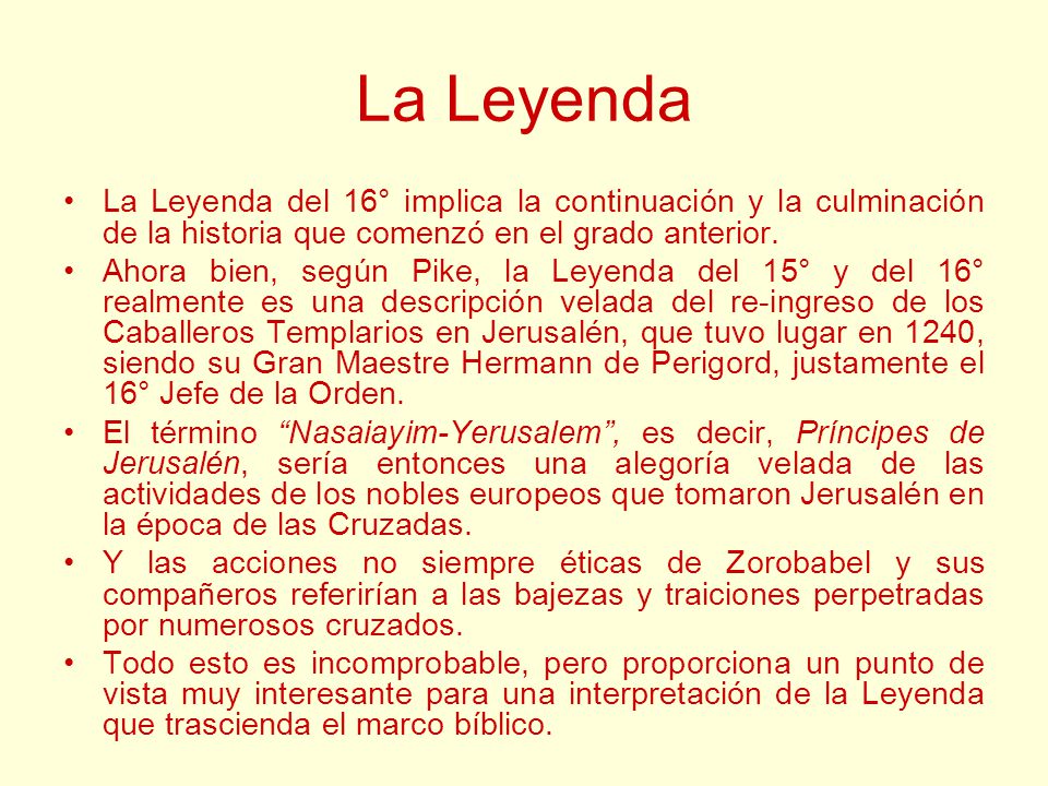 La Leyenda La Leyenda del 16° implica la continuación y la culminación de la historia que comenzó en el grado anterior.