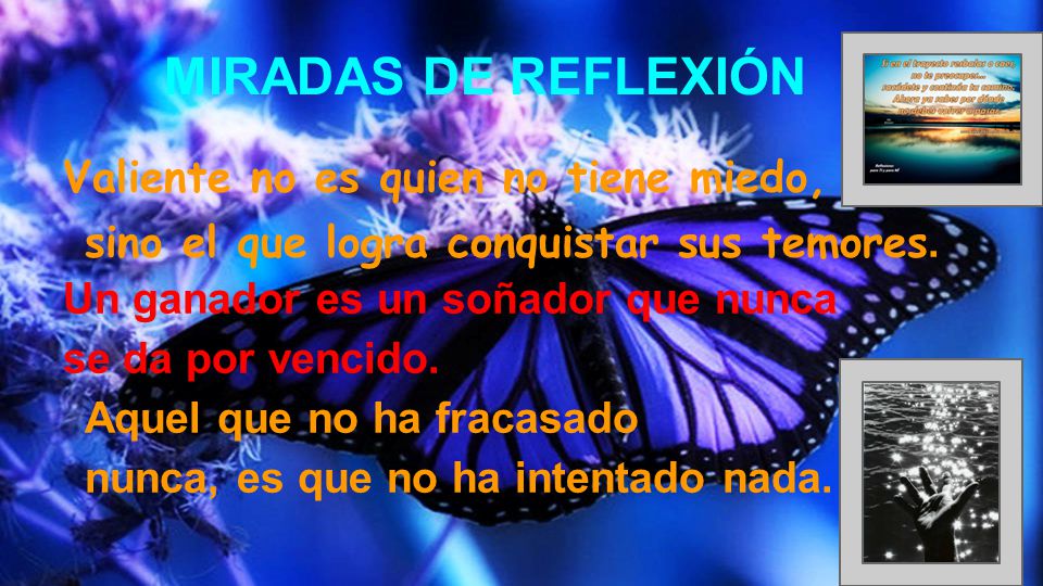 MIRADAS DE REFLEXIÓN Valiente no es quien no tiene miedo,