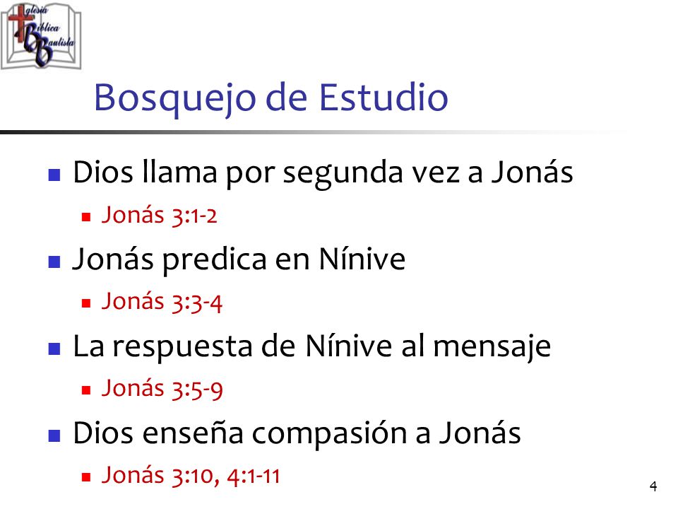 Bosquejo de Estudio Dios llama por segunda vez a Jonás