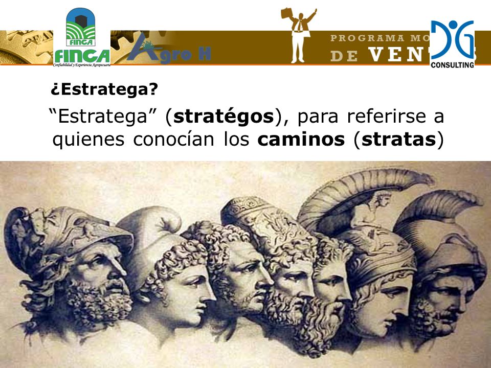 ¿Estratega Estratega (stratégos), para referirse a quienes conocían los caminos (stratas)