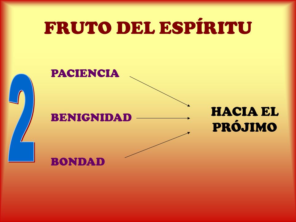 FRUTO DEL ESPÍRITU PACIENCIA 2 HACIA EL PRÓJIMO BENIGNIDAD BONDAD