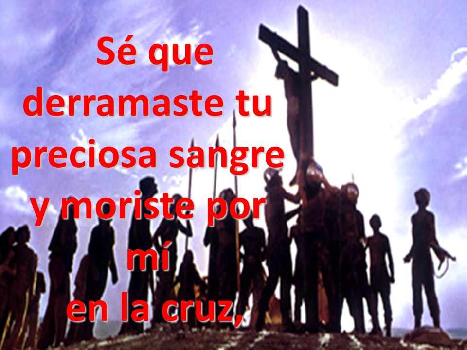 Sé que derramaste tu preciosa sangre y moriste por mí
