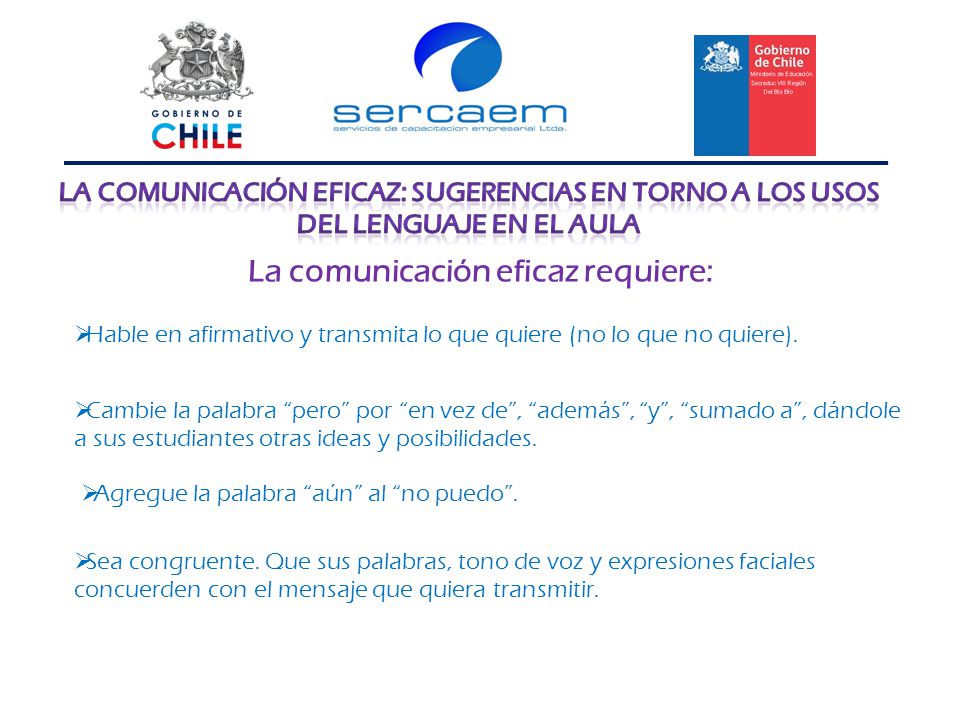 La comunicación eficaz requiere: