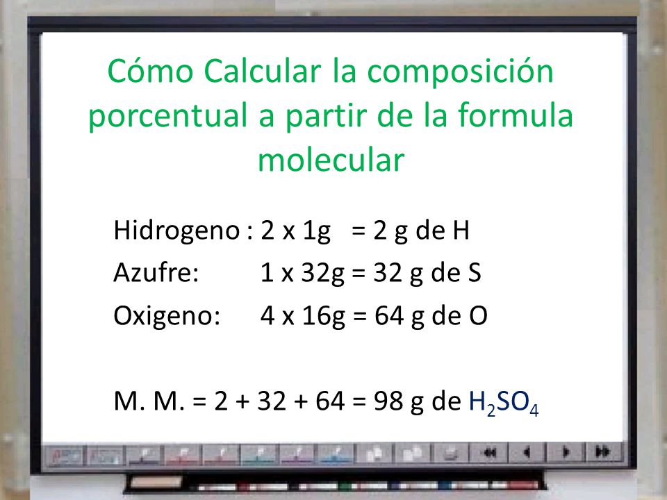 Cómo Calcular la composición porcentual a partir de la formula molecular