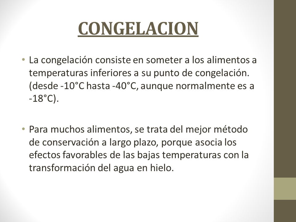 CONGELACION