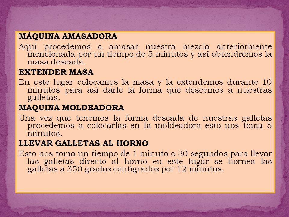 MÁQUINA AMASADORA Aquí procedemos a amasar nuestra mezcla anteriormente mencionada por un tiempo de 5 minutos y así obtendremos la masa deseada.