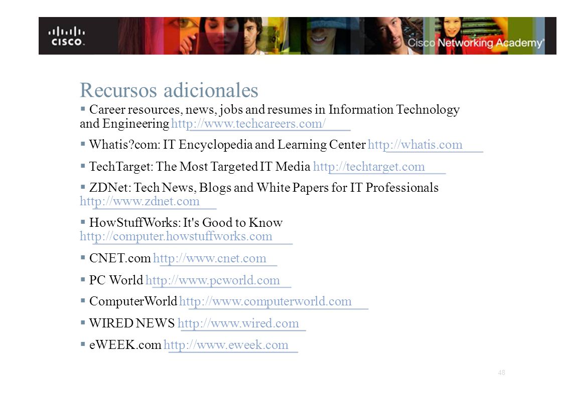 Recursos adicionales § Career resources, news, jobs and resumes in Information Technology and Engineering