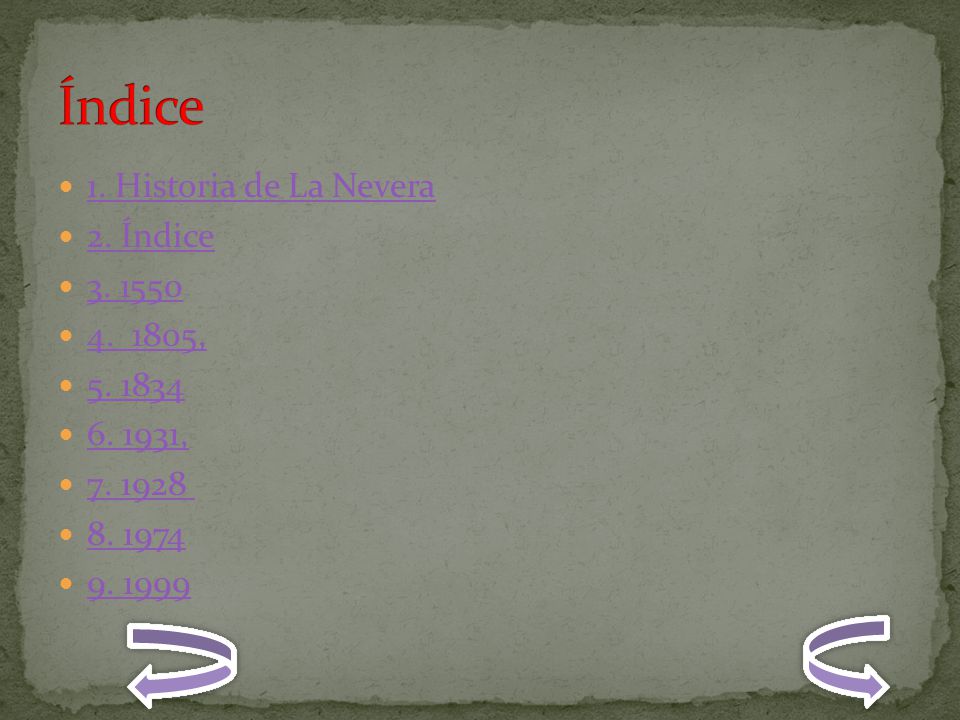 Índice 1. Historia de La Nevera 2. Índice ,