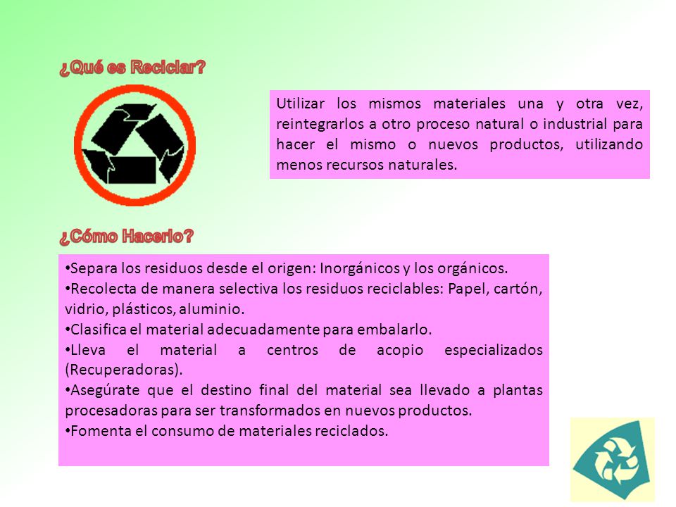 ¿Qué es Reciclar