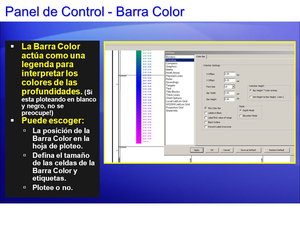 Panel de Control - Barra Color