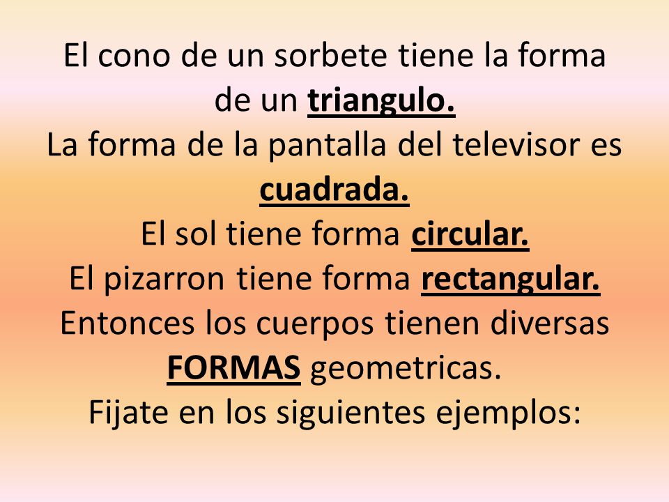 El cono de un sorbete tiene la forma de un triangulo