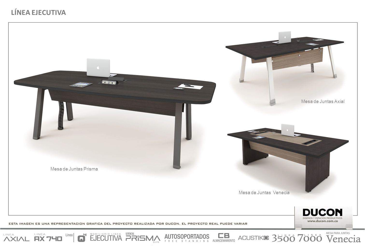LÍNEA EJECUTIVA Mesa de Juntas Axial Mesa de Juntas Prisma