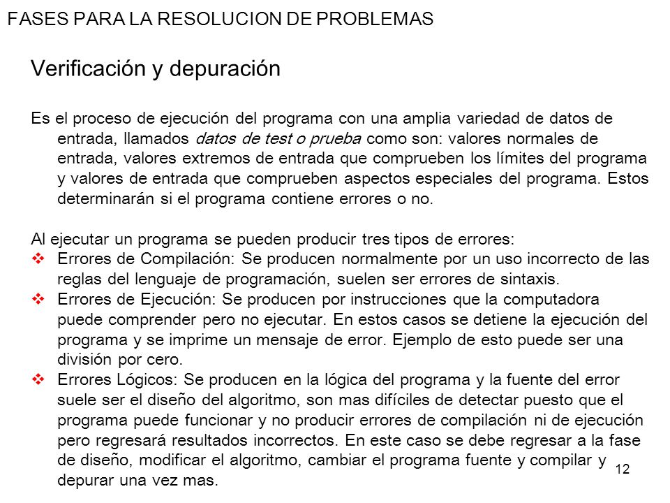 Verificación y depuración