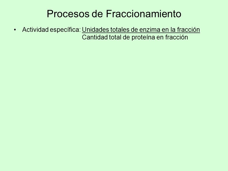 Procesos de Fraccionamiento