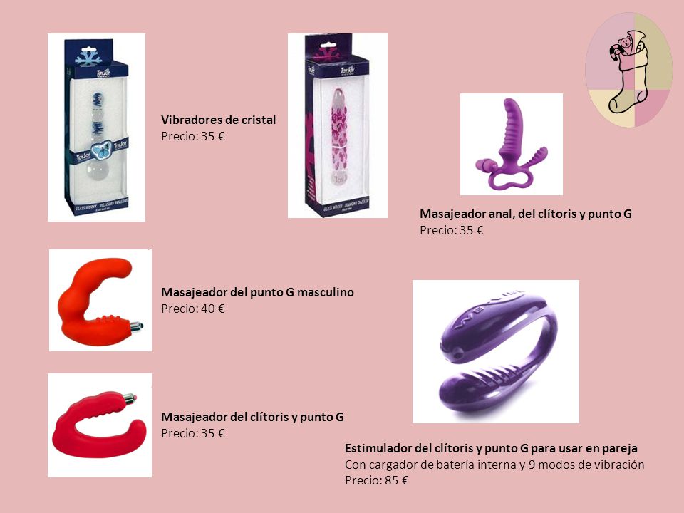 Vibradores de cristal Precio: 35 € Masajeador anal, del clítoris y punto G. Precio: 35 € Masajeador del punto G masculino.