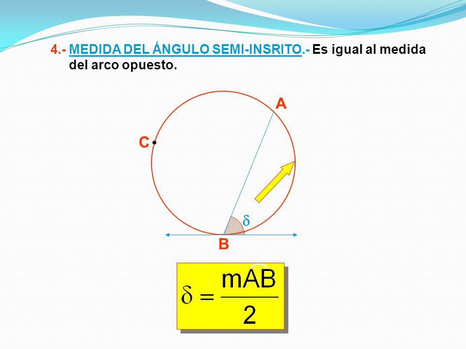 4. - MEDIDA DEL ÁNGULO SEMI-INSRITO